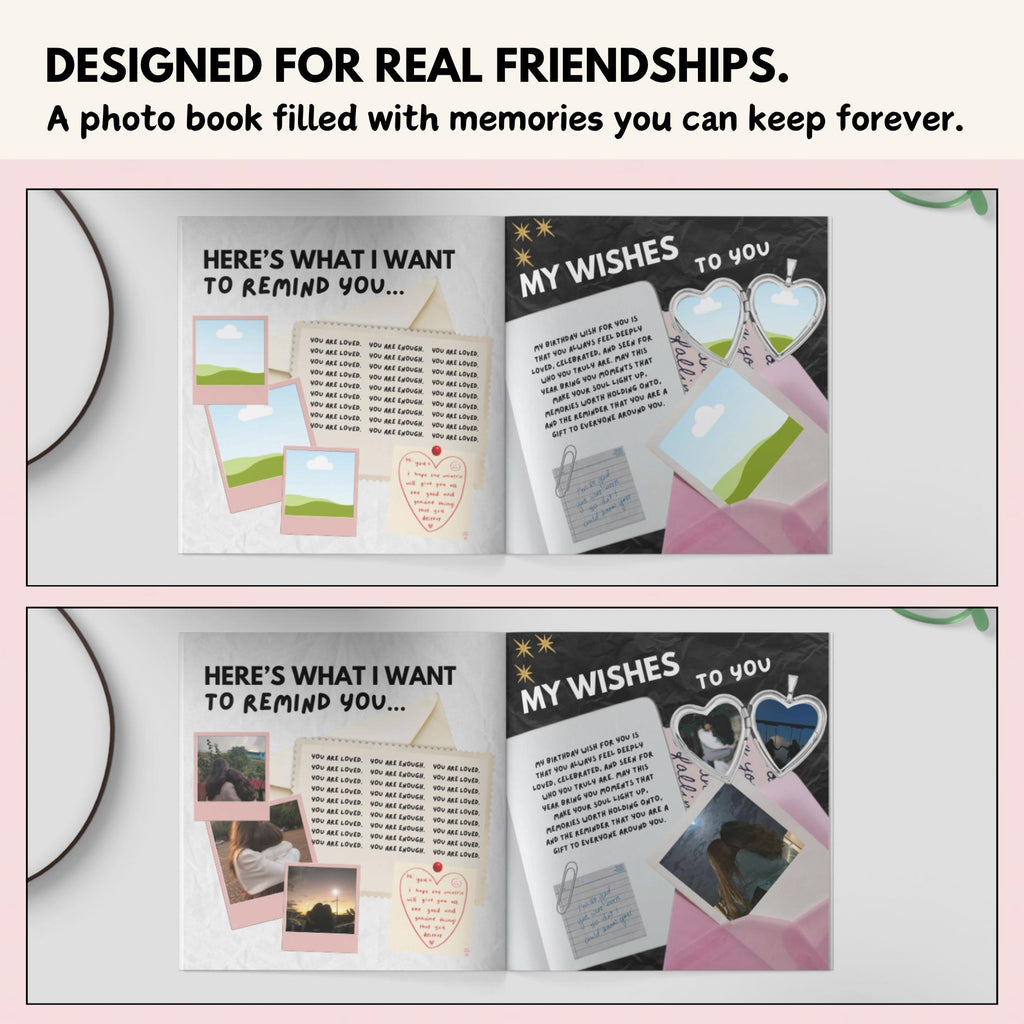 Here's What I Want to Remind You and My Wishes to You pages before and after
