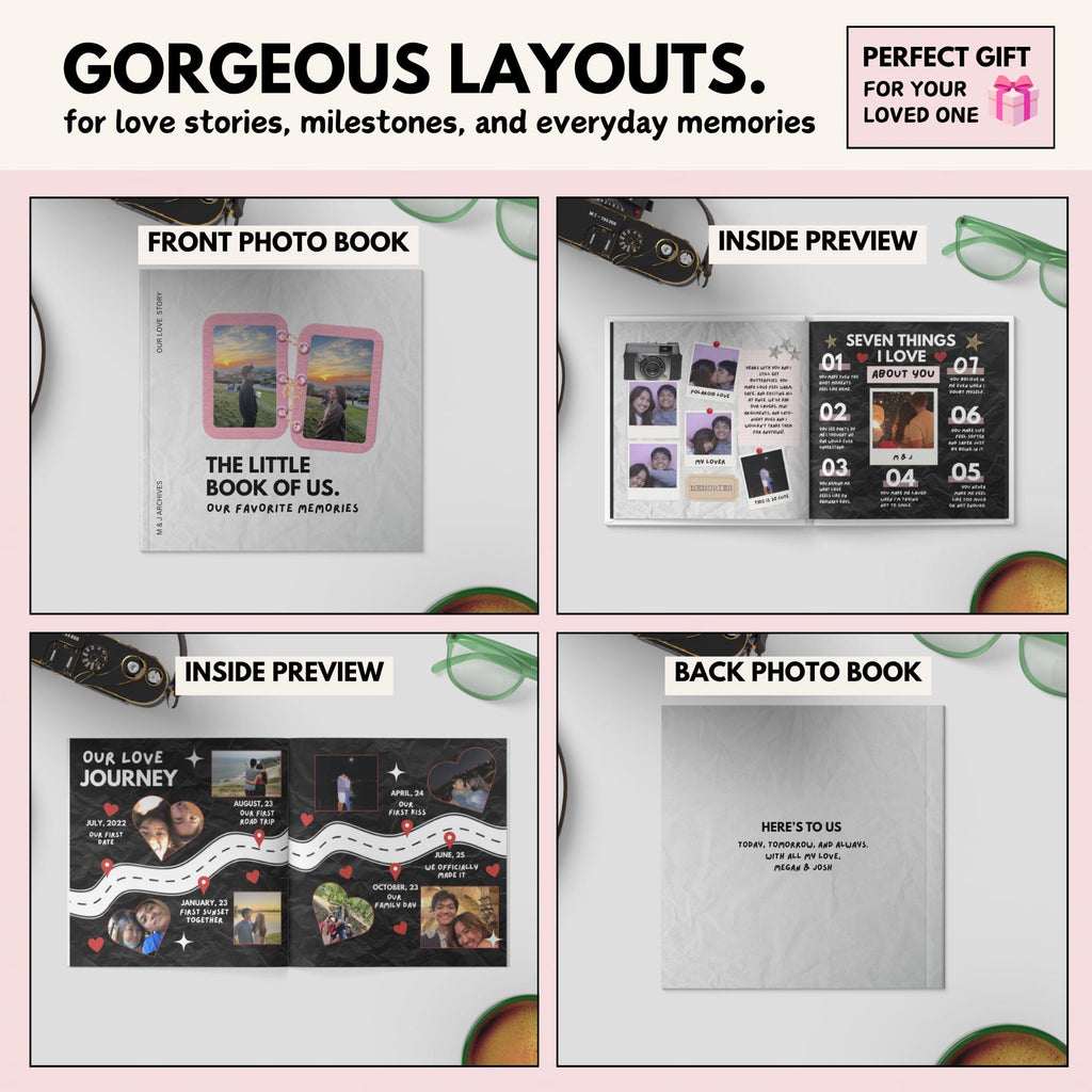 Couple photo book pages