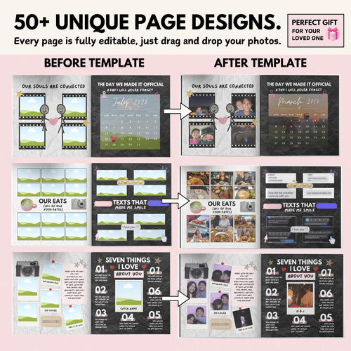 Printable couple memory book