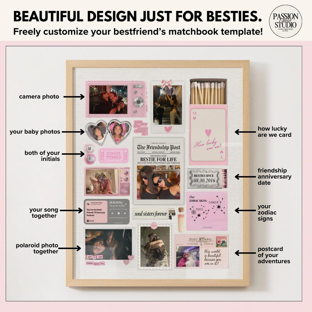 Best friend matchbook detail