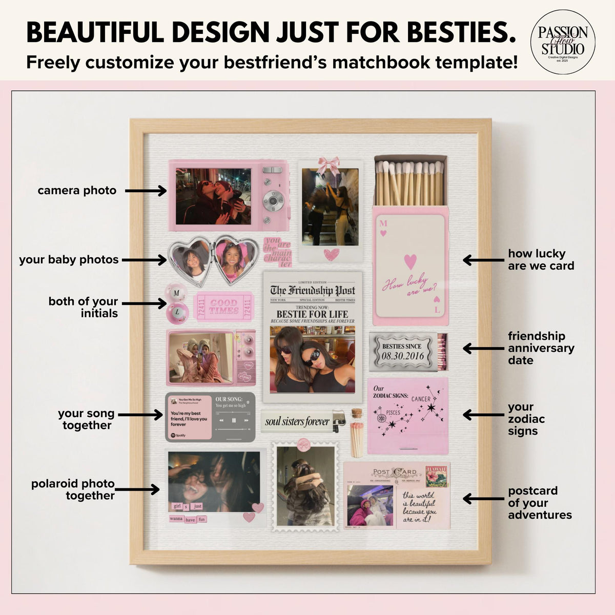Best friend matchbook detail