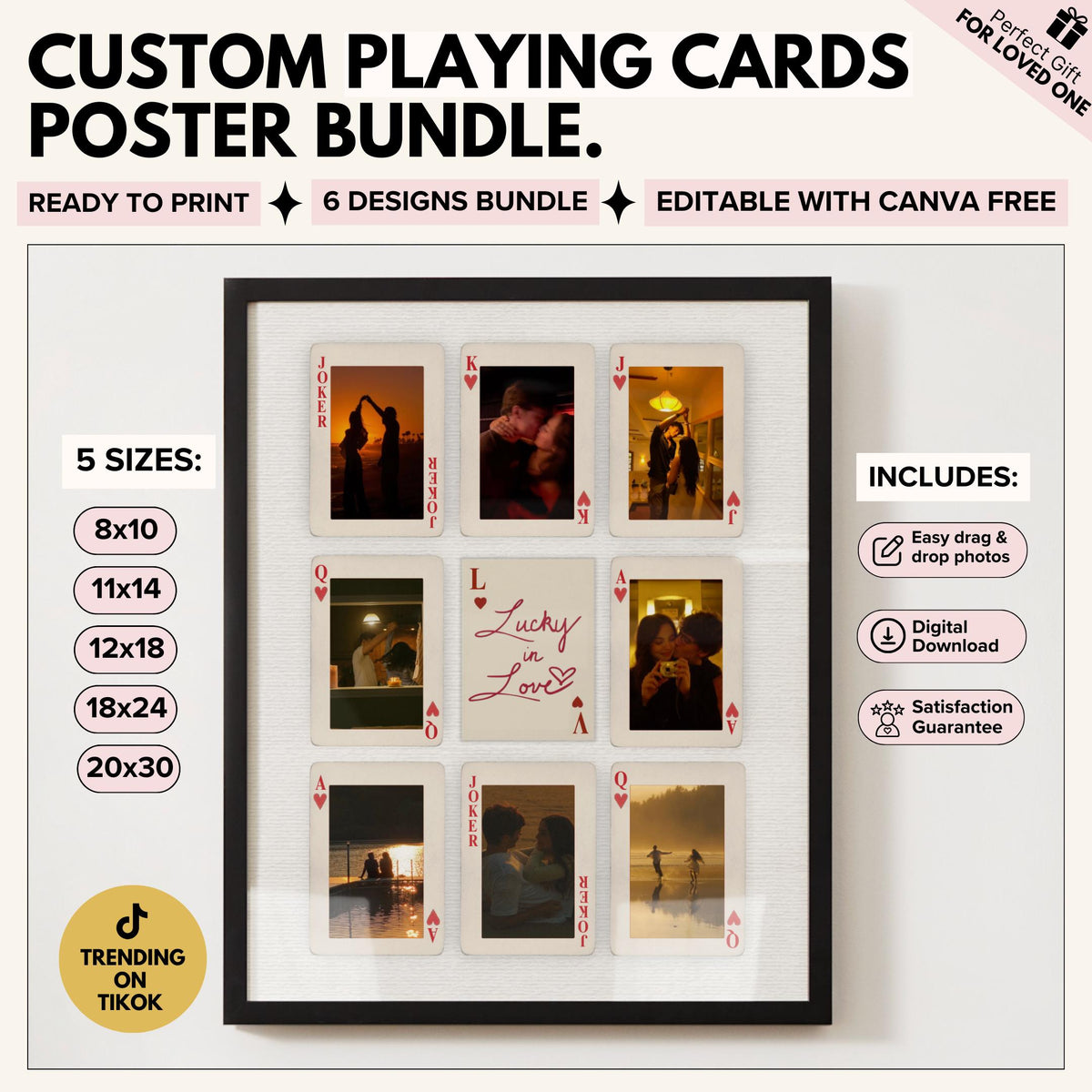 Custom couple playing cards
