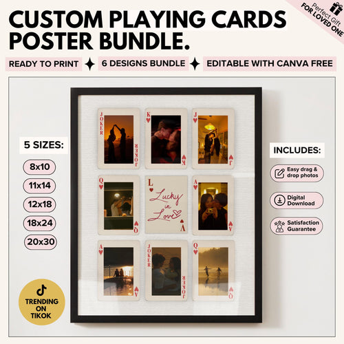 Custom couple playing cards