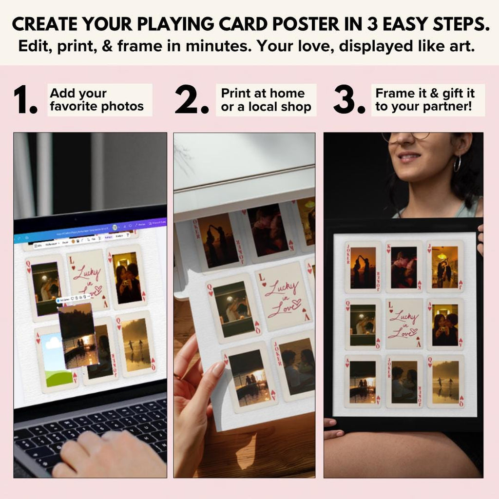Create your playing card poster in 3 easy steps