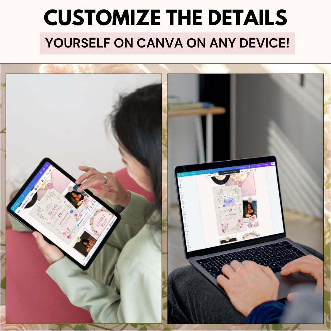 Customize the details yourself in Canva on any device