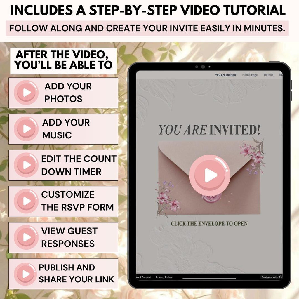 Includes a step-by-step video tutorial